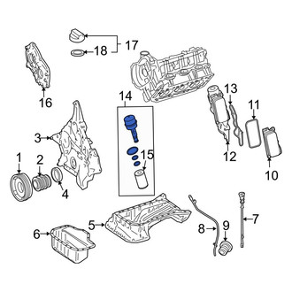 Mercedes-Benz OE - Engine Oil Filter Housing Cover