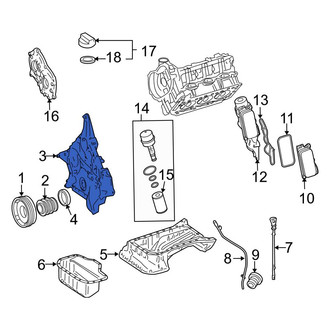 Mercedes-Benz OE - Lower Engine Timing Cover