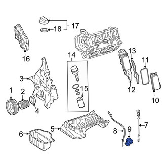 Mercedes-Benz OE - Upper Engine Oil Dipstick Tube Seal