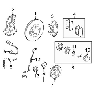 Mercedes-Benz OE - Front Suspension - Brake Components