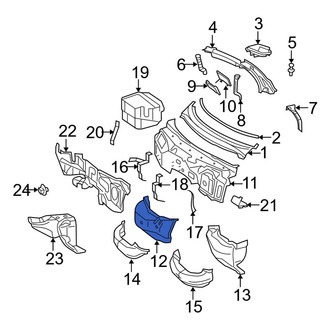 Mercedes-Benz OE - Right Lower Firewall