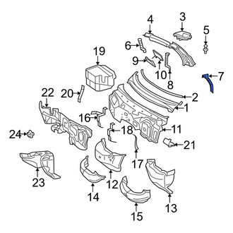 Mercedes-Benz OE - Front Right Cowl Panel Drain Hose