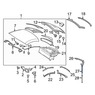Mercedes-Benz OE - Upper Convertible Top Stowage Compartment Drain Hose
