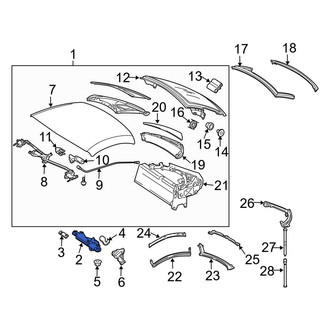Mercedes-Benz OE - Right Convertible Top Latch
