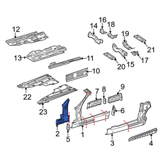 Mercedes-Benz OE - Left Inner Body A-Pillar