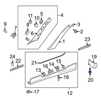 Mercedes-Benz OE - Rocker Panel Molding Extension Screw