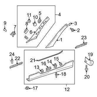 Mercedes-Benz OE - Pillars, Rocker & Floor - Exterior Trim