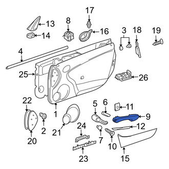 Mercedes-Benz OE - Front Left Door Armrest