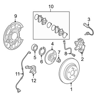 Mercedes-Benz OE - Rear Suspension - Brake Components