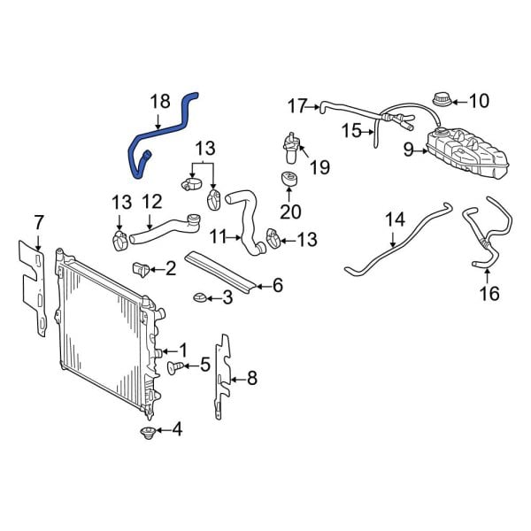 Mercedes-Benz OE 1635000175 - Engine Coolant Overflow Hose