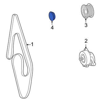 Mercedes-Benz OE - Accessory Drive Belt Idler Pulley Cap