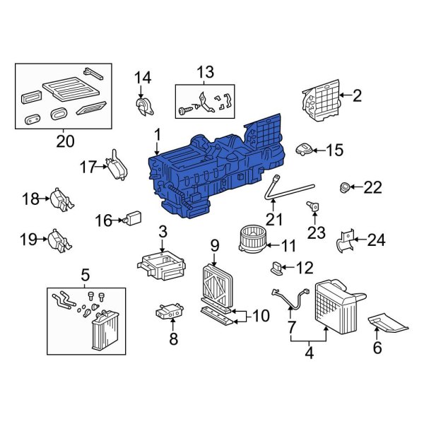 MercedesBenz OE 1638302062 HVAC Unit Case