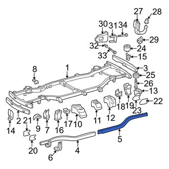 Mercedes-Benz OE - Rear Right Frame Side Member
