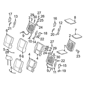 Mercedes-Benz OE - Seats & Tracks - Rear Seat Components (2nd Seat, Upper Components)