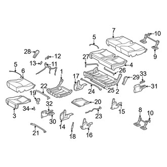Mercedes-Benz OE - Seats & Tracks - Rear Seat Components (Lower Components, 2nd Seat)