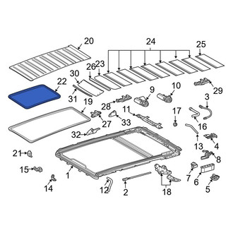 Mercedes-Benz OE - Inner Sunroof Glass Seal