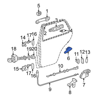 Mercedes-Benz OE - Rear Right Inner Interior Door Handle
