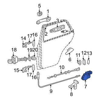 Mercedes-Benz OE - Rear Left Door Latch Assembly
