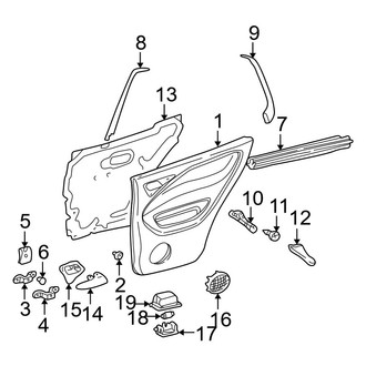 Mercedes-Benz OE - Rear Door - Interior Trim
