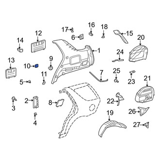 Mercedes-Benz OE - Rear Left Interior Quarter Panel Trim Panel Access Cover