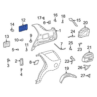 Mercedes-Benz OE - Rear Right Interior Quarter Panel Trim Panel Access Cover