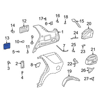Mercedes-Benz OE - Rear Left Interior Quarter Panel Trim Panel Access Cover