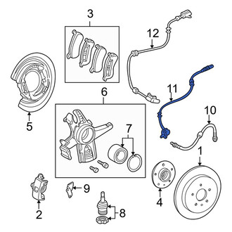 Mercedes-Benz OE - Rear Left ABS Wheel Speed Sensor