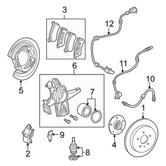 Mercedes-Benz OE - Rear Suspension - Brake Components