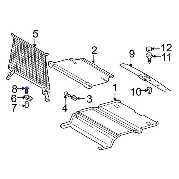MercedesBenz OE 1639840029 Child Restraint Anchor Plate Bolt