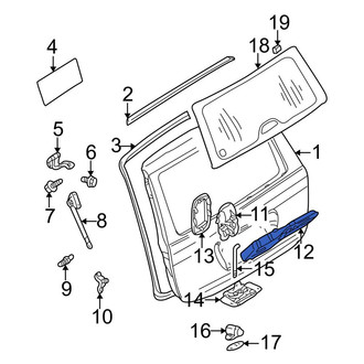 Mercedes-Benz OE - Rear Outer Liftgate Latch Handle