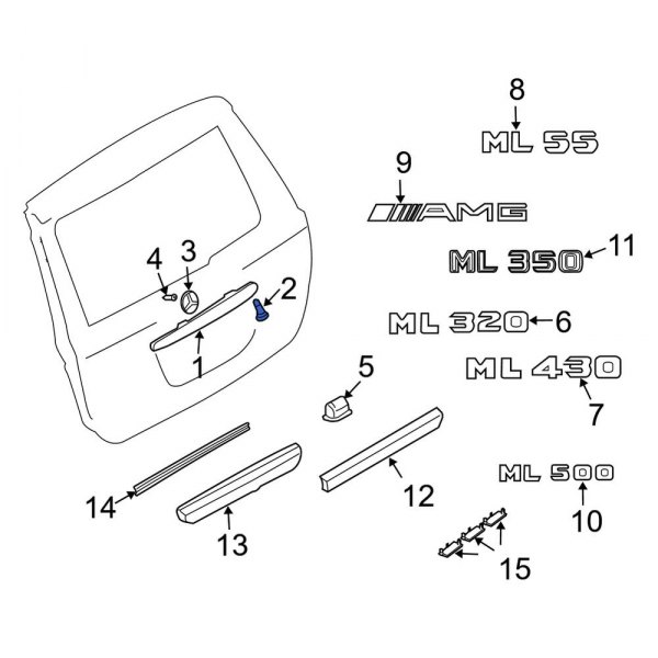 Liftgate Latch Handle Screw