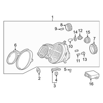 Mercedes-Benz OE - Front Lamps - Headlamp Components (W/O Xenon Headlamps)