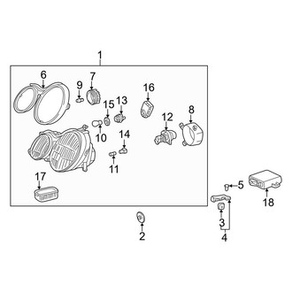 Mercedes-Benz OE - Front Lamps - Headlamp Components (With Xenon Headlamps)