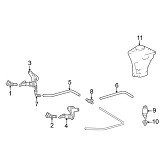 Mercedes-Benz OE - Front Lamps - Washer Components