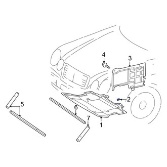Mercedes-Benz OE - Radiator Support Splash Shield Clip
