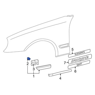 Mercedes-Benz OE - Fender Molding Retainer