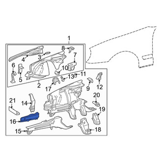 Mercedes-Benz OE - Front Left Frame Side Member Brace