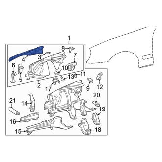 Mercedes-Benz OE - Front Right Fender Apron Assembly
