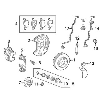 Mercedes-Benz OE - Front Suspension - Brake Components
