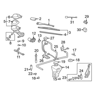 Mercedes-Benz OE - Windshield - Wiper & Washer Components (Convertible)