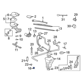 Mercedes-Benz OE - Washer Fluid Reservoir Mounting Grommet
