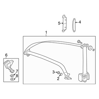 Mercedes-Benz OE - Restraint Systems - Rear Seat Belts (Coupe)
