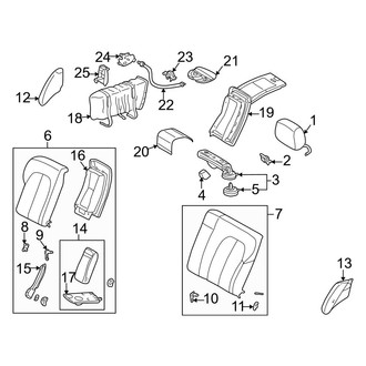 Mercedes-Benz OE - Seats & Tracks - Rear Seat Components (Headrest & Seat Back), (Coupe)