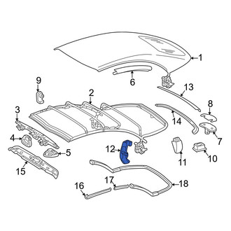 Mercedes-Benz OE - Lower Convertible Top Hinge Cover