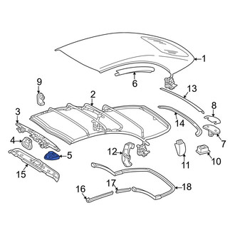 Mercedes-Benz OE - Left Convertible Top Mounting Plate