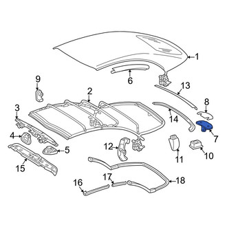 Mercedes-Benz OE - Convertible Top Stowage Compartment Lid Screw Cover
