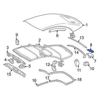 Mercedes-Benz OE - Convertible Top Stowage Compartment Lid Bracket