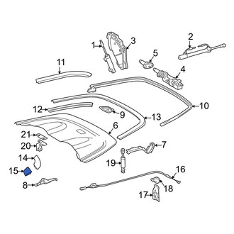 Mercedes-Benz OE - Left Outer Convertible Top Stowage Compartment Trim Panel