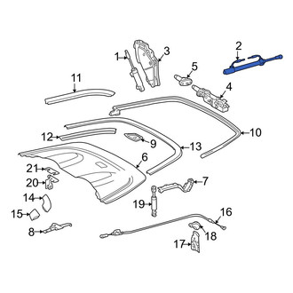 Mercedes-Benz OE - Convertible Top Hydraulic Cylinder