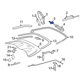 Mercedes-Benz OE - Convertible Top Hydraulic Cylinder